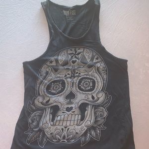Iron Fist men’s sugar skull tank top